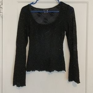 Bebe black lace shirt
